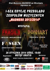 BONHART, FOSGEN, FRAGILE, CRIMSON VALLEY - w ramach PZM Madness