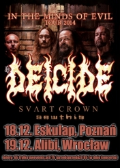Deicide w Alibi + Svart Crown + Sawthis 19.12.2014 Wrocaw koncert