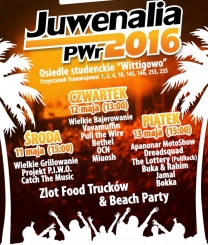 Juwenalia Wrocaw 2016 PWR:  Vavamuffin,  Pull The Wire, Bethel, OCN, Miuosh (CZW 12 maja)