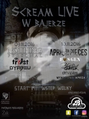 Scream Live w Bajerze: April in Pieces, Cervisiam, You Shall Suffer, Fosgen 